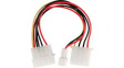 CCGP74030VA015 Internal Power Cable Molex Male - Molex Female + 3-Pin Fan Power 150mm Multicolo