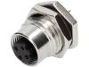 12D-04PFFP-SF8003 Гнездо; M12; PIN:4; "мама"; код D-Ethernet; THT; IP68; 250В; 4А