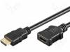 MC.1900.2112.010BK Кабель; HDMI 1.4; гнездо HDMI, вилка HDMI; 1м; черный