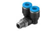 QSYL-1/8-8 Push-In Y-Fitting, 47.7mm, Compressed Air, QS
