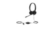4XD0S92991 Headset, Stereo, On-Ear, 7kHz, Stereo Jack Plug 3.5 mm/USB, Black