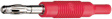 MZS 4 red Adapter plug  diam. 2 mm / diam. 4 mm Red