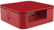 ASM-1900039-31 Raspberry Pi B+, 2 & 3 Case, 107.5 x 107.5 x 42 mm, Red