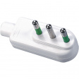 80.030 Mains plug angled white IT Штекер, угловой белый IT