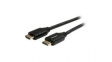 HDMM1MP Hight Speed Video Cable with Ethernet, HDMI Plug - HDMI Plug, 3840 x 2160, 1m