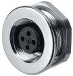 09 0408 00 03 Panel-mount socket, 712 series 3-pole Poles 3 4 A 125 VAC/VDC