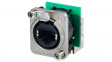 NE8FDP-R Panel mount jack RJ 45, 90° 8 Nickel