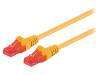 95660 Patch cord; U/UTP; 6; многопров; CCA; ПВХ; желтый; 25м; 24AWG