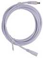 RND 205-01315, DC Connection Cable, 2.1x5.5x9.5mm Plug - 2.1x5.5x9.5mm Socket, Straight, 3m, Wh, RND Connect