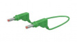 66.9408-15025 Test Lead, Green, 4mm, Nickel-Plated