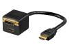68734, Разветвитель сигнала HDMI; 0,1м; Цвет: черный, Goobay