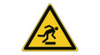 827356 ISO Safety Sign - Warning: Floor Level Obstacle, Triangular, Black on Yellow, Polyester, 1pcs