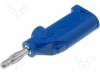 FK20S/1/BL, Вилка; "банан" 4мм; 16А; 60ВDC; синий; Диам.кабеля макс:4мм, Schutzinger