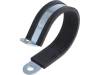 LKD15520 Хомуты; Oпетли: 55мм; W: 20мм; сталь; Материал корпуса: EPDM; W1