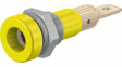 23.0190-24 Panel Mount Socket \x1a4mm Yellow 25A 30V Gold-Plated