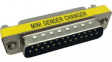 RND 205-00853 D-Sub Gender Changer, Male / Female, 25 Poles