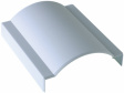 72491-55 Double cap for Lumilux Flatlite T5 white