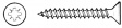 1074015 Wood Screw with Countersunk Head 15 mm