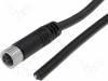 LTW8-04AFFM-SL7A01, Разъем: М8; 1м; "мама"; PIN:4; прямой; с амортизатором, с проводами, Amphenol
