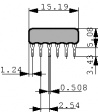 4606X-102-561LF Резисторная сборка, SIL 560 Ω ± 2 %