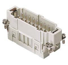 JSEM 16, male insert, 16 poles + PE, ILME