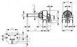 D13A410KMDFZ1000 Rotary Potentiometer, 10 kOhm, PCB Connection