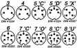 650-0500 Female panel connector Nickel - Plated 5P 5 'D'