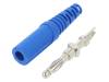 FK 9 L NI/BL, Вилка; "банан" 4мм; 32А; 70ВDC; синий; Диам.кабеля макс: 4мм, Schutzinger