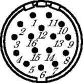 7201 6 16 04D, Coupling box 16-pin 16P, Hummel