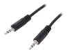 CA1049, Кабель; вилка Jack 3,5мм, с обеих сторон; черный; 1м, LOGILINK