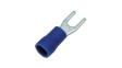 FV2-YS3A [100 шт] Insulated Fork Terminal, Blue, 3.7mm, 1.04 ... 2.63mm², Vinyl Pack of 100 pieces
