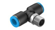 QST-3/8-12 Push-In T-Fitting, 59.4mm, Compressed Air, QS