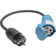 01.0004303 Adapter with cable Blue Earthing contact