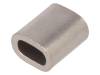 TZ-2 Ferrule; copper; for rope; Orope: 2mm; L: 9.3mm; nickel