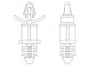 8G812V41143 Дистанц PCB; полиамид 66; Дл: 6,4мм; Цвет: натуральный; UL94V-2