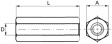 99085-50150 / DHS3050X15DI Spacer bolt, galvanized steel 15 mm 5 mm