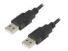 CAB-USBAA/1-BK Кабель; USB 2.0; вилка USB A, с обеих сторон; Дл.кабеля:1м