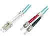 DK-2531-03/3, Световодный патч-корд; OM3; LC/PC, ST/PC; 3м; LSZH; Цвет: бирюзовый, DIGITUS