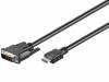 HDMI-DV020.030 Кабель; HDMI 1.4; вилка DVI-D (18+1), вилка HDMI; 3м; черный