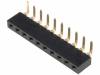 ZL306-10 Гнездо; штыревое; "мама"; PIN:10; угловой 90°; 2,54мм; THT; 1x10