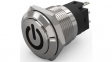82-5161.2000.B002 Pushbutton Switch, 1CO, Maintained Function, Silver
