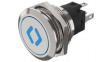 82-6151.1A24.B006 Illuminated Pushbutton 1CO, IP65/IP67, LED, Blue, Momentary Function