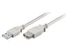 50962 Кабель; USB 2.0; гнездо USB A, вилка USB A; 5м; серый; 480Мбит/с