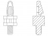 8G504V41924 Дистанц PCB; полиамид 66; Дл: 22,2мм; шток с резьбой,на защелки