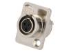 MXLR-3G-C Гнездо; XLR mini; "мама"; PIN:3; пайка; Отв: O15мм