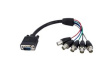 VGABNCMF1 Coaxial Video Cable, VGA Plug - BNC Socket, 300mm