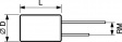 100ME470AX Capacitor, radial 470 uF 100 VDC