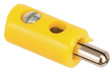 2,6 MM GELB ZWERG-STECKER Cable plug, yellow