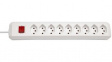 1158212 Outlet Strip Clever-Line 9x Type J (T13) - Type J (T12) White 2m