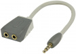 BBM22100W02 Stereo headphones splitter 3.5 mm jack - 2 x 3.5 mm jacks m - f